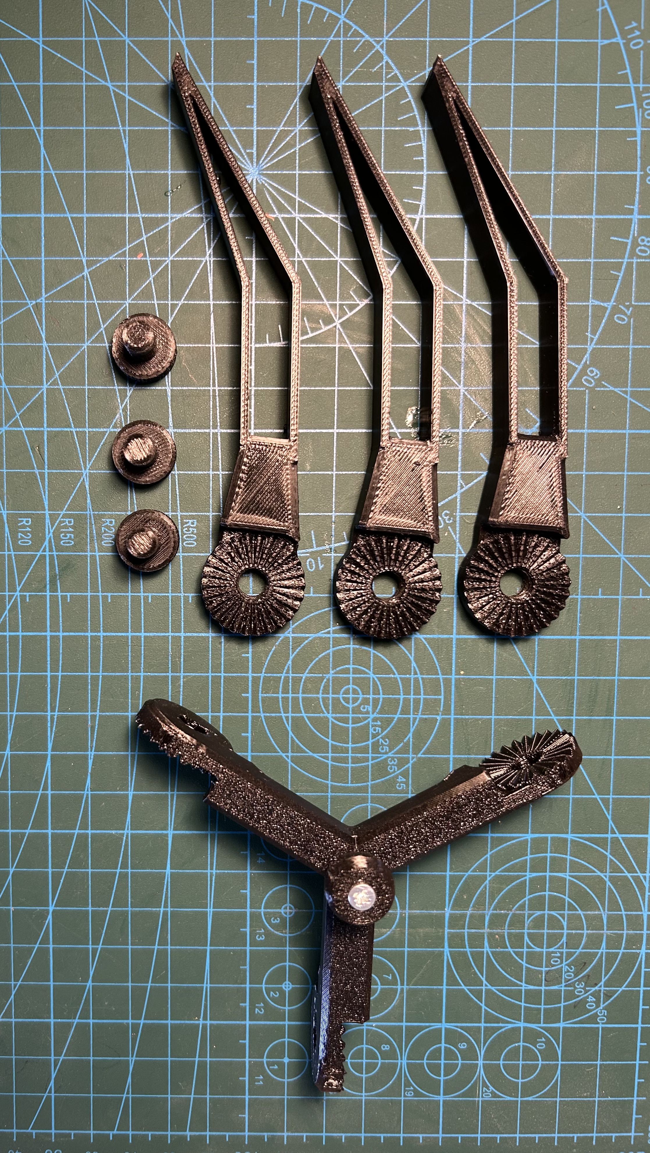 3D printed Tripod legs for adjustable vertical angle of radar system.