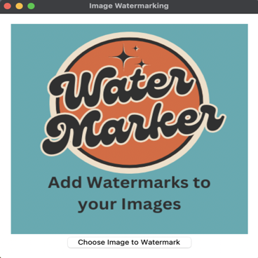 GUI Surface for watermarking program